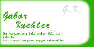 gabor kuchler business card